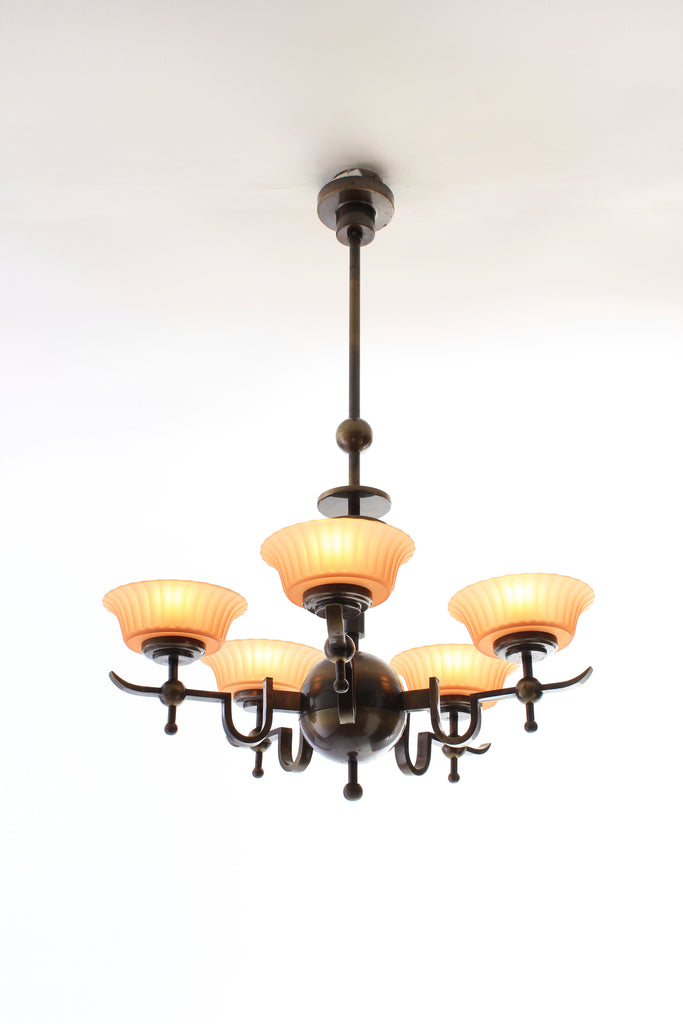 Plafonnier Orrefors Suède 1930 N° A220