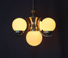 Taklampa Art Deco Krom Opalglas 1930-tal Nr A700