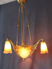 Taklampa Muller Frerés Art Nouveau/Art Deco ca 1920 Signerad Nr A702