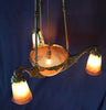 Taklampa Muller Frerés Art Nouveau/Art Deco ca 1920 Signerad Nr A702