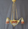 Taklampa Muller Frerés Art Nouveau/Art Deco ca 1920 Signerad Nr A702