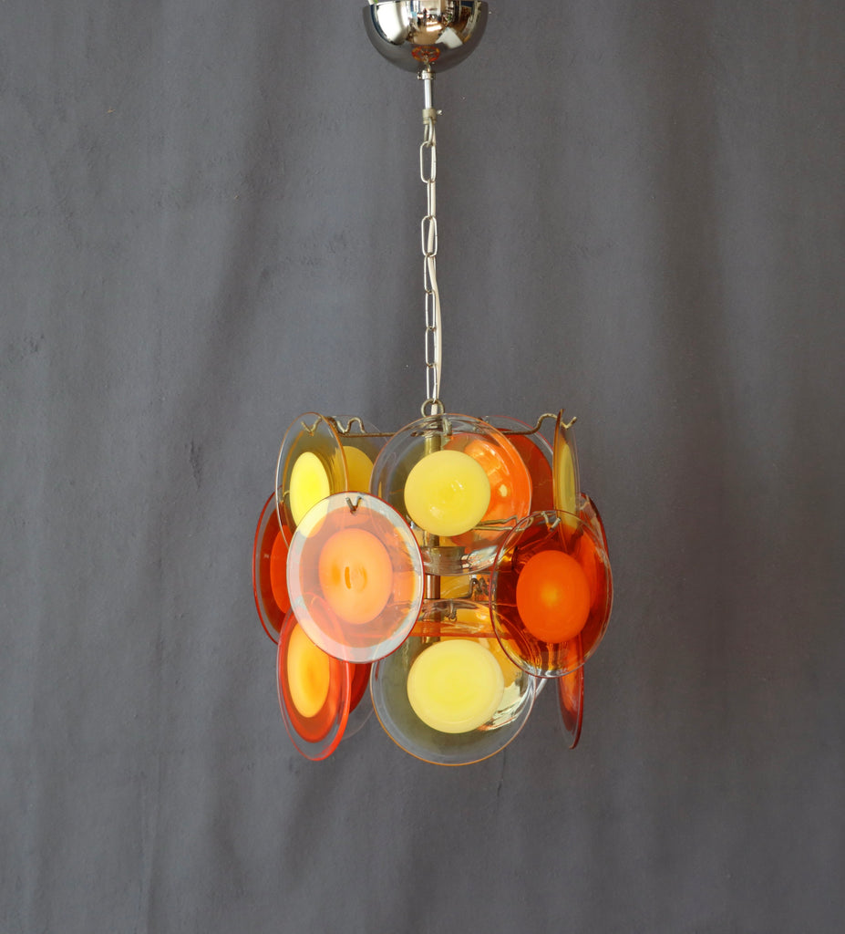 Taklampa Gino Vistosi Muranoglas Italiensk 1960/70-tal Nr A714