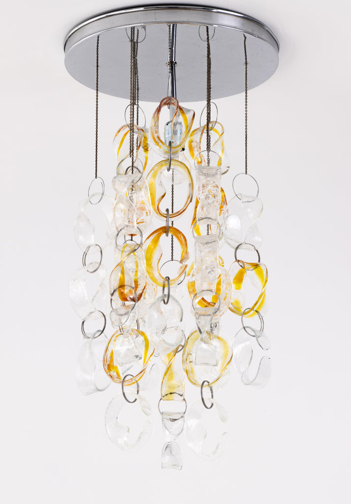 Lámpara de techo de cristal de Murano italiana años 60 No. A103