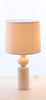 Luxus bordslampa pinus med tygskärm 1960-tal Nr B123