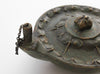 Lampe à huile en bronze Attribuée à la fabrique de lampes Arvid Böhlmark début du XXe siècle Jugend n° D98