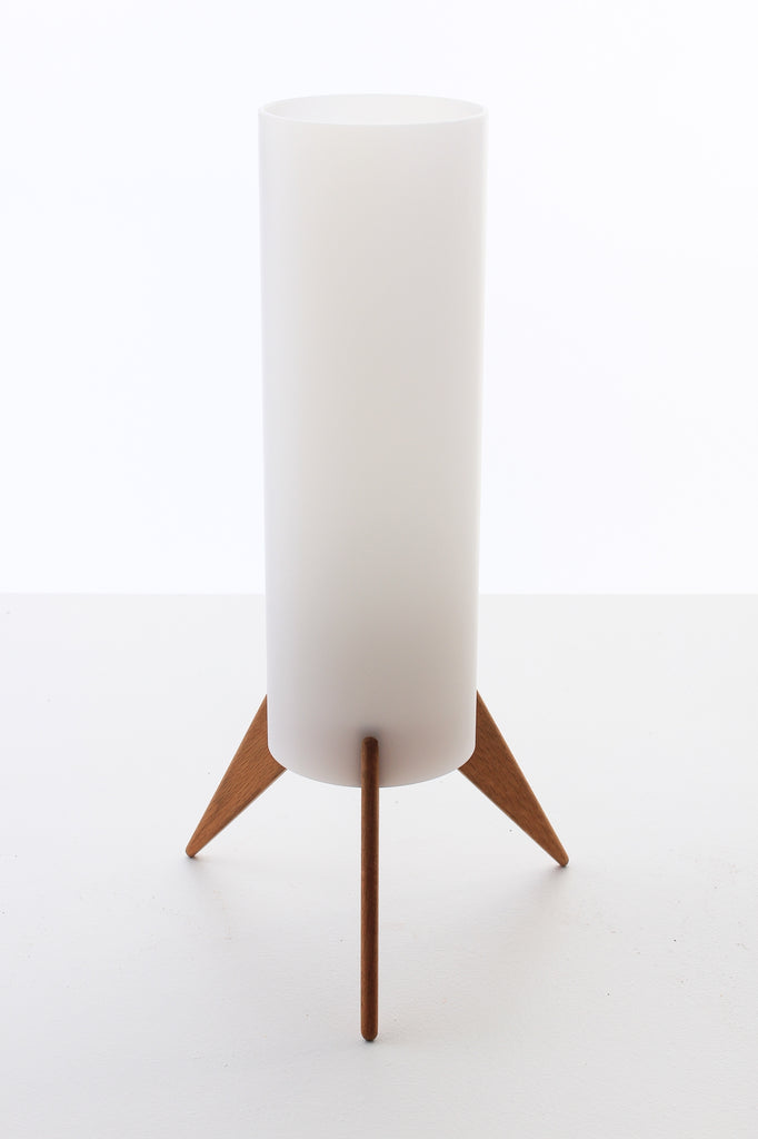 Lámpara de mesa Luxus de acrílico y roble años 60 No. B129