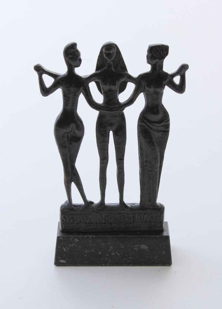 Brons Figurin Tre kvinnor Stig Blomberg Nr D118