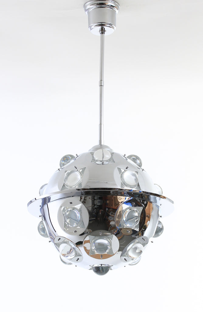 Ceiling lamp in chrome 1970s A264