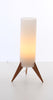 Luxury table lamp in acrylic & oak 1960s B129