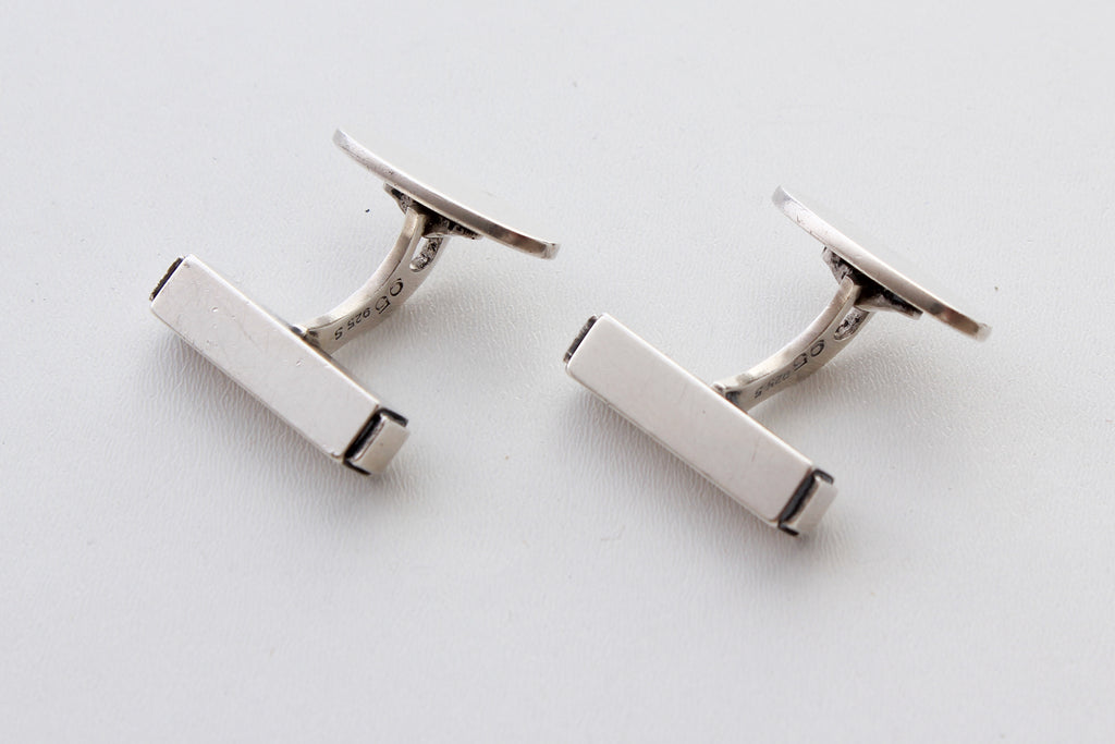 Manschettknappar Georg Jensen & Henry Larsen Danmark efter 1945 Nr E77