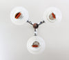 Ceiling lamp in chrome and glass 1970s A265