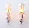 Wall lamps 1960s in Chrome and glass V36B
