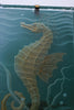 Wall sculpture in raw glass Glössner & Co Stockholm 1940s V25