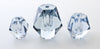 Strömbergshyttan Diamant 3 vaser i konstglas av Asta Strömberg 1960-tal Nr G05