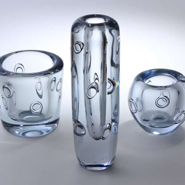 Strombergshyttan Sweden Crystal Vase、花器 Strombergshyttan Sweden
