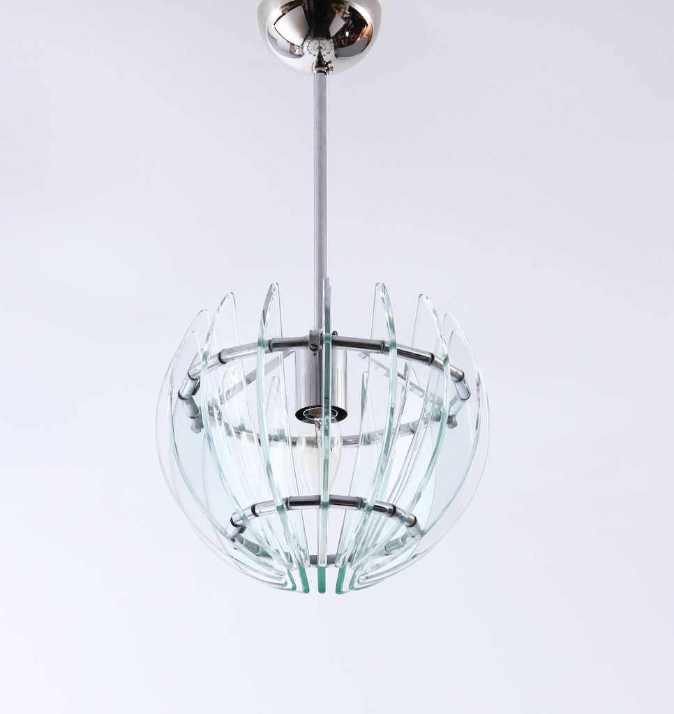 Stil Fontana Arte Taklampa 1970/80-tal Italiensk Nr A386